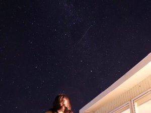 ウッドデッキからの星空(フラットメイト撮影)