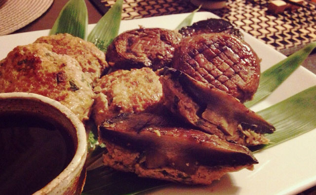 できあがりポルトベッロの肉詰め