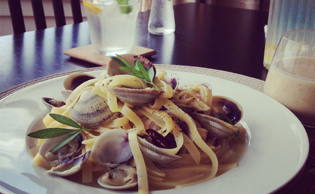 潮干狩りでボンゴレパスタ