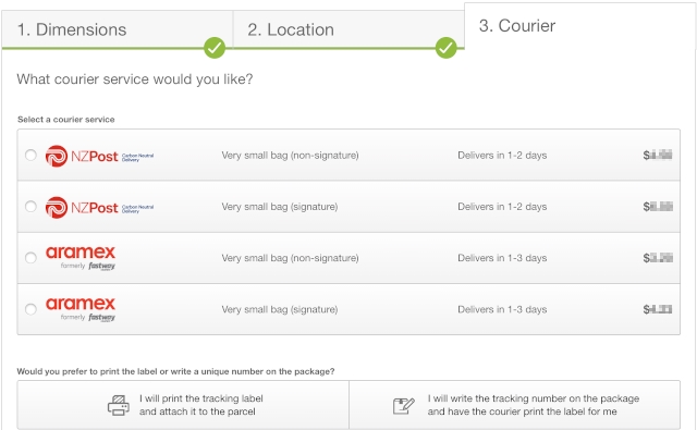 国内郵送にTrade me郵送サービスを利用してみた