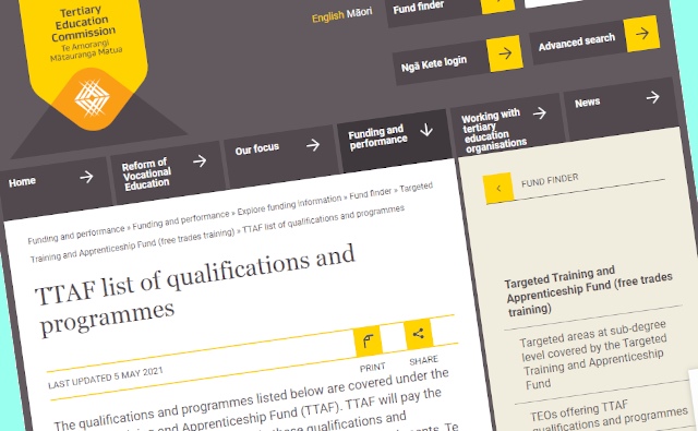 TTAF (Targeted Training and Apprenticeship Fund)