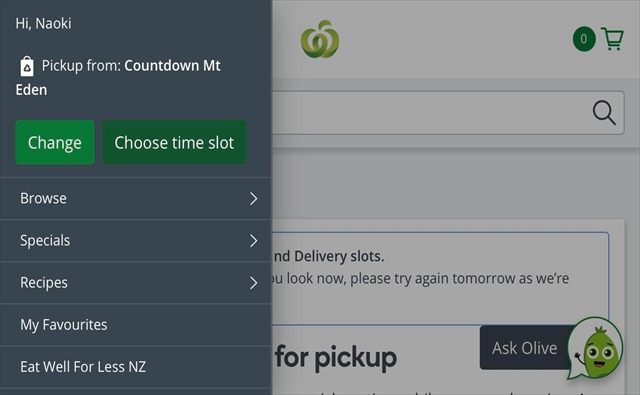 便利なスーパーでのオンライン注文